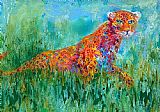 Leroy Neiman Prowling Leopard painting